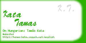 kata tamas business card