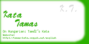 kata tamas business card